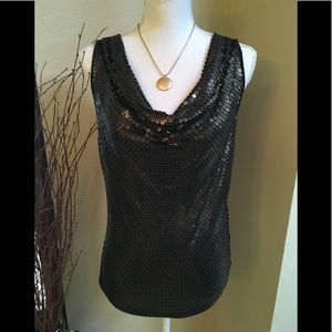NWT MICHAEL KORS draped front sequined top